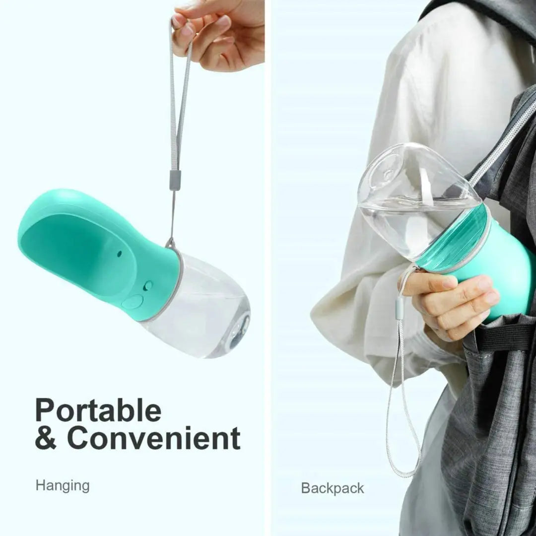 Portable Pet Water Bottle and Feeder for Dogs and Cats - Ideal for Outdoor Travel and Hydration Needs
