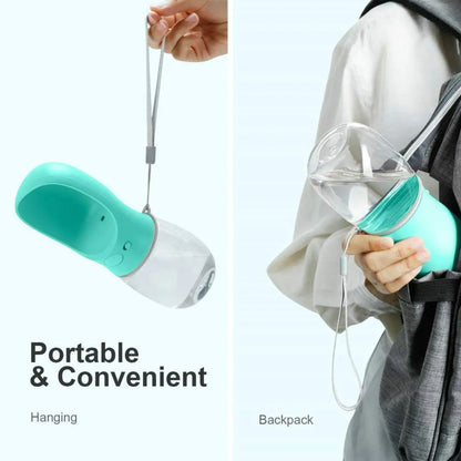 Portable Pet Water Bottle and Feeder for Dogs and Cats - Ideal for Outdoor Travel and Hydration Needs