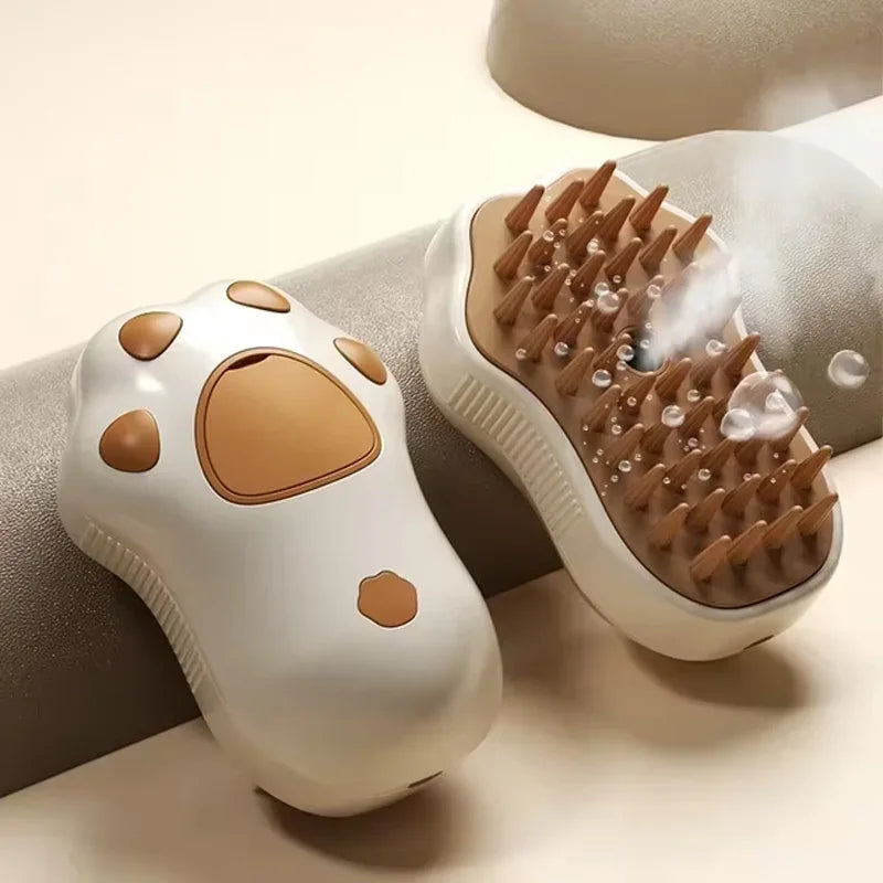 3-in-1 Electric Pet Grooming Brush with Steam, Spray, and Massage Features for Cats and Dogs