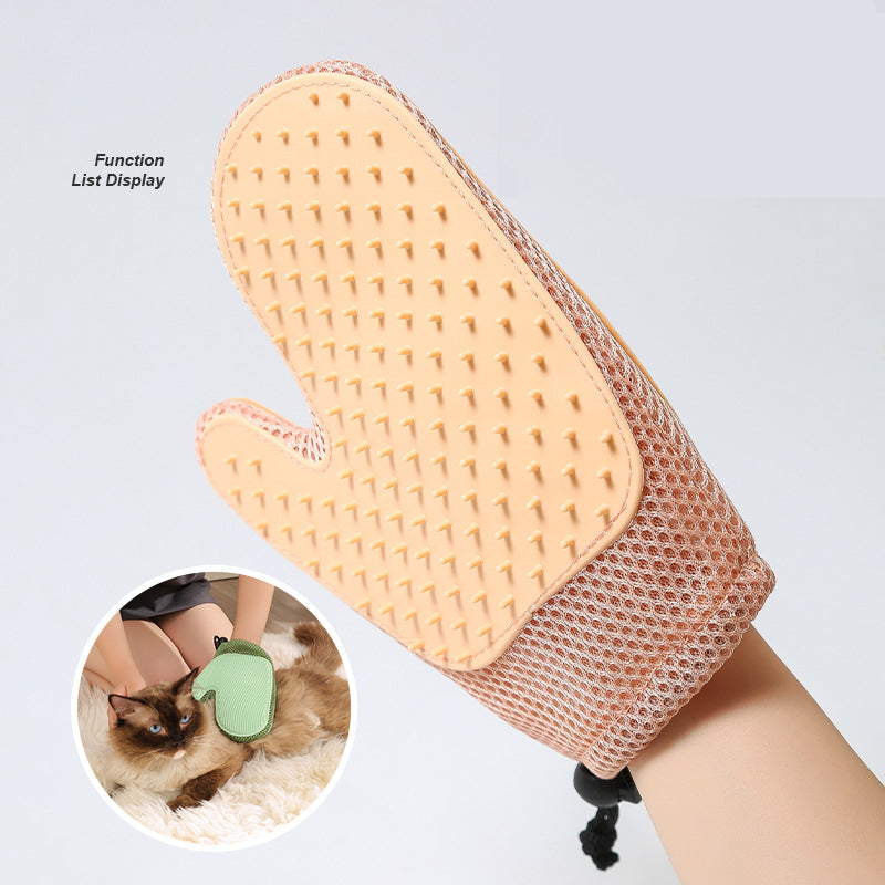 2-In-1 Floating Hair Removal Gloves for Dogs and Cats - Pet Grooming Supplies