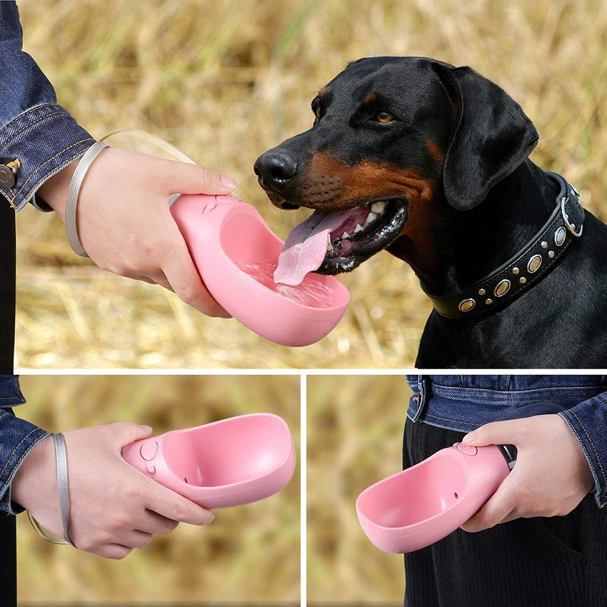 Portable Pet Water Bottle and Feeder for Dogs and Cats - Ideal for Outdoor Travel and Hydration Needs