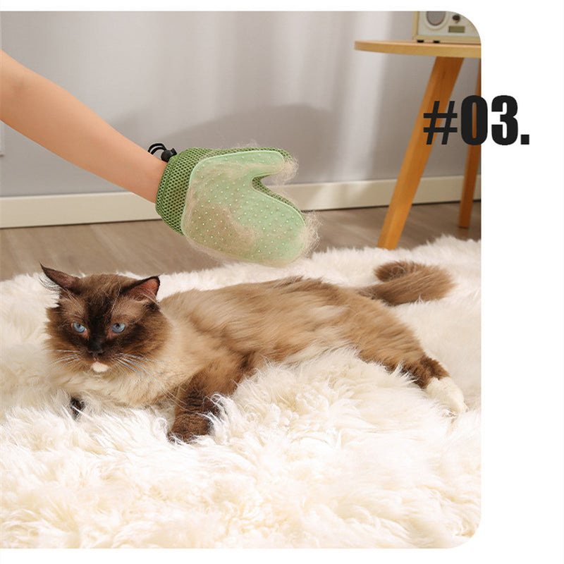 2-In-1 Floating Hair Removal Gloves for Dogs and Cats - Pet Grooming Supplies