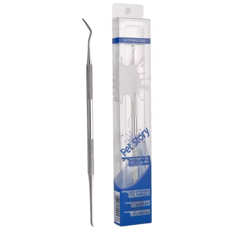 Stainless Steel Dog Dental Cleaning Tool - Tartar Remover and Oral Freshener for Pets