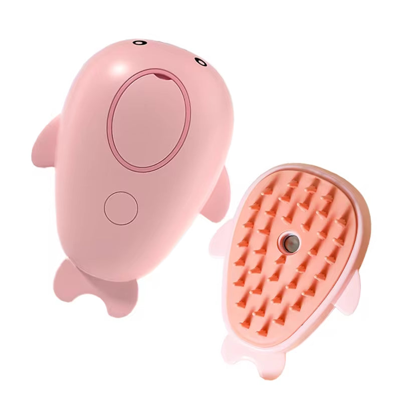 3-in-1 Electric Pet Grooming Brush with Steam, Spray, and Massage Features for Cats and Dogs