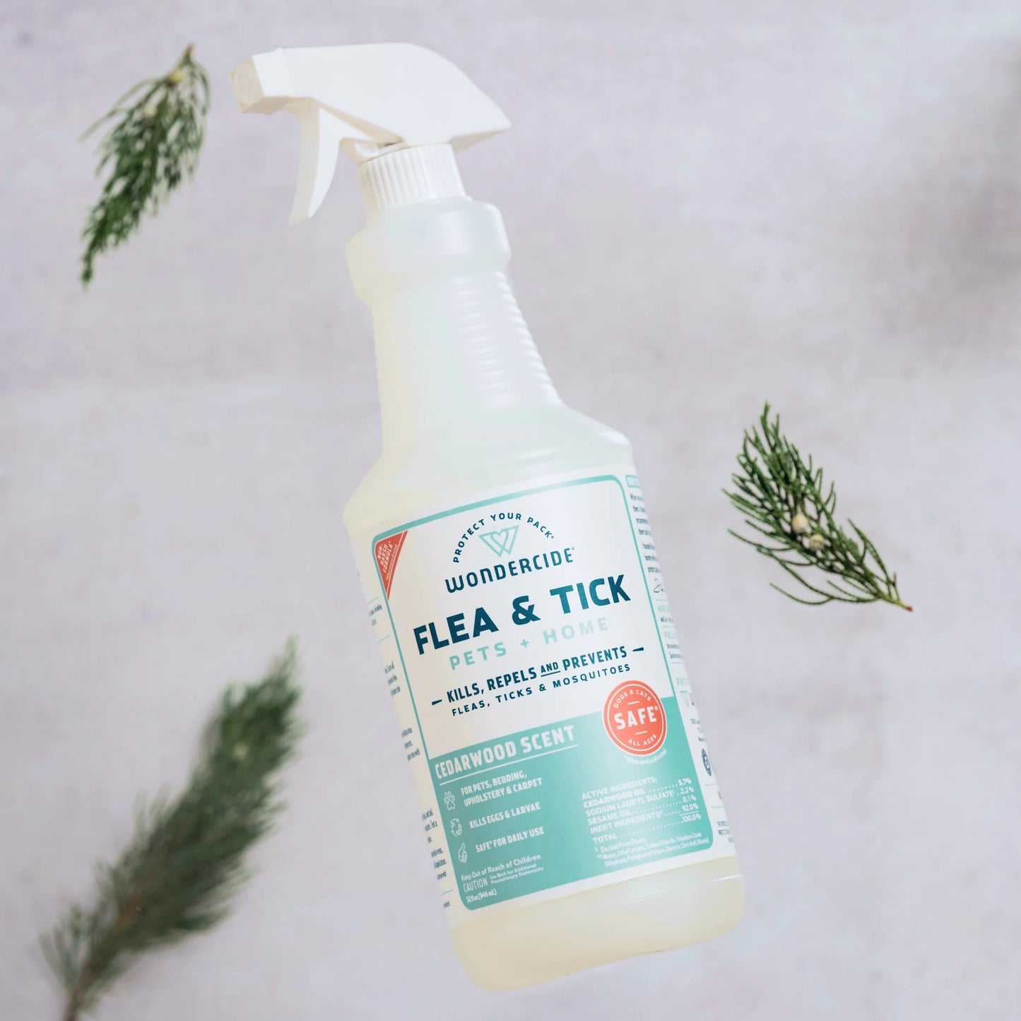 Cedarwood Flea and Tick Repellent Spray for Pets and Home