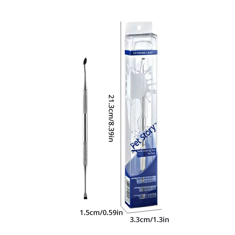 Stainless Steel Dog Dental Cleaning Tool - Tartar Remover and Oral Freshener for Pets