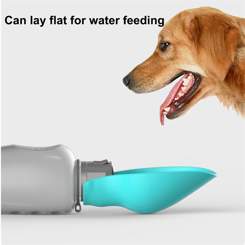 800ml Portable Dog Water Bottle - High Capacity Leakproof Foldable Drinking Bowl for Outdoor Use